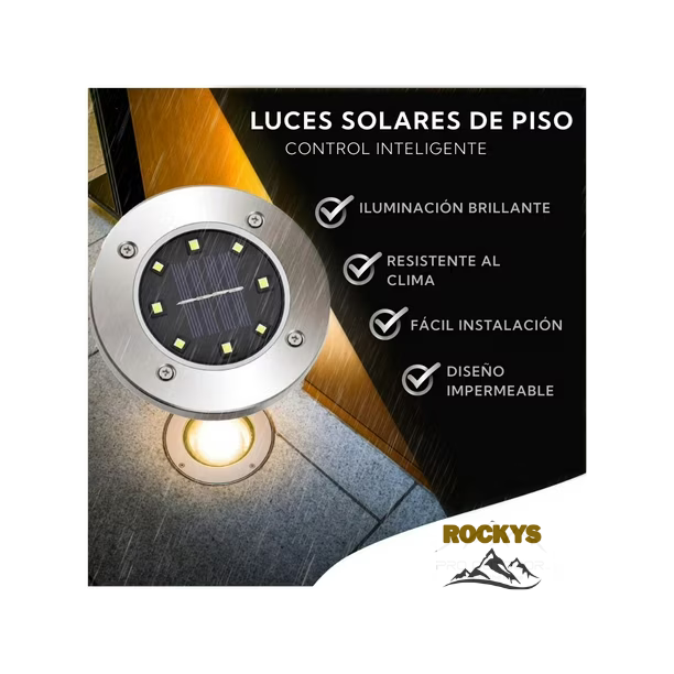 Pack x4 Luces LED Solares con Sensor de Movimiento