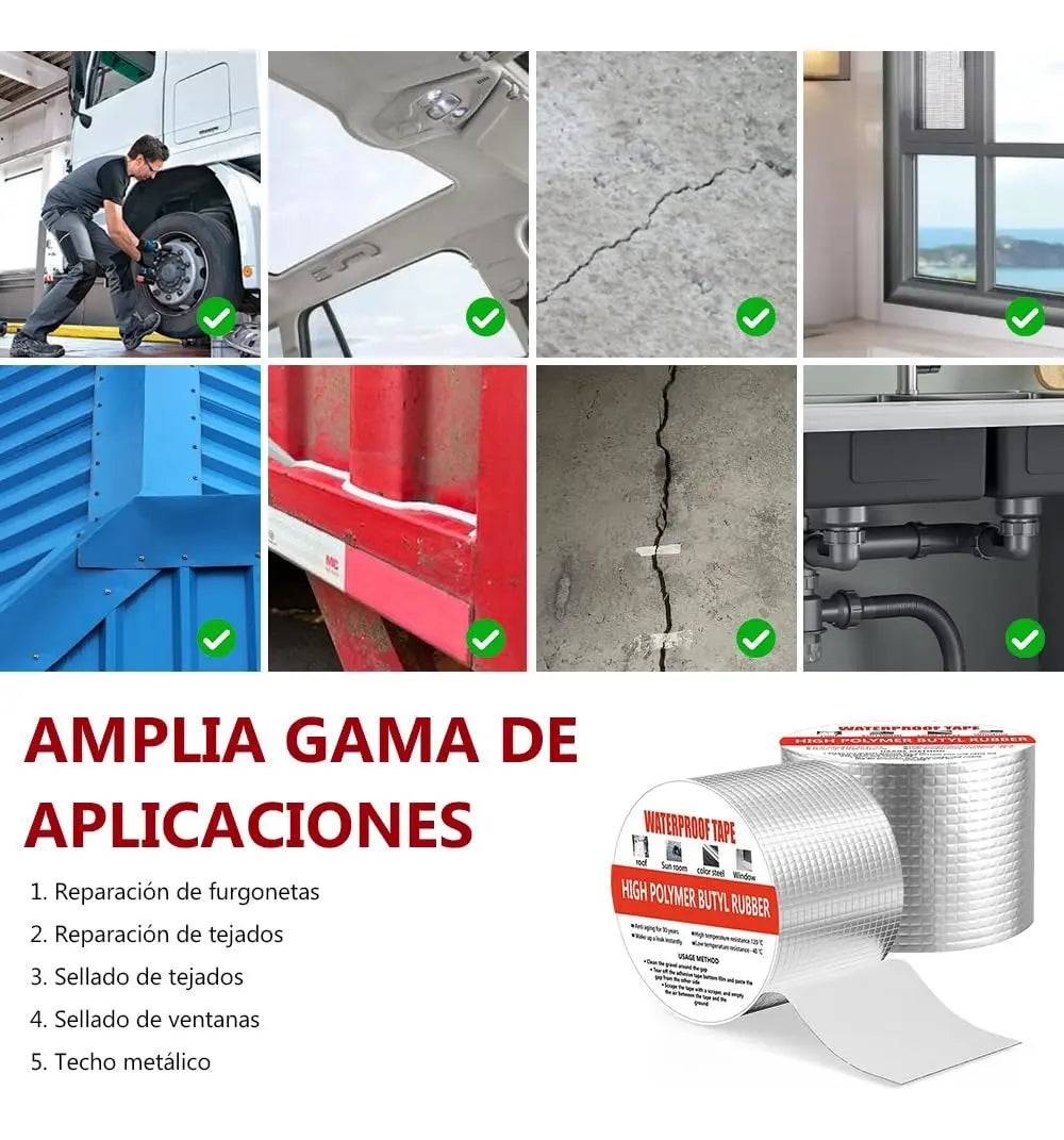 💥 Sistema Anti-Filtraciones Profesional 2 en 1 (Elimina goteras en minutos sin reparaciones costosas)