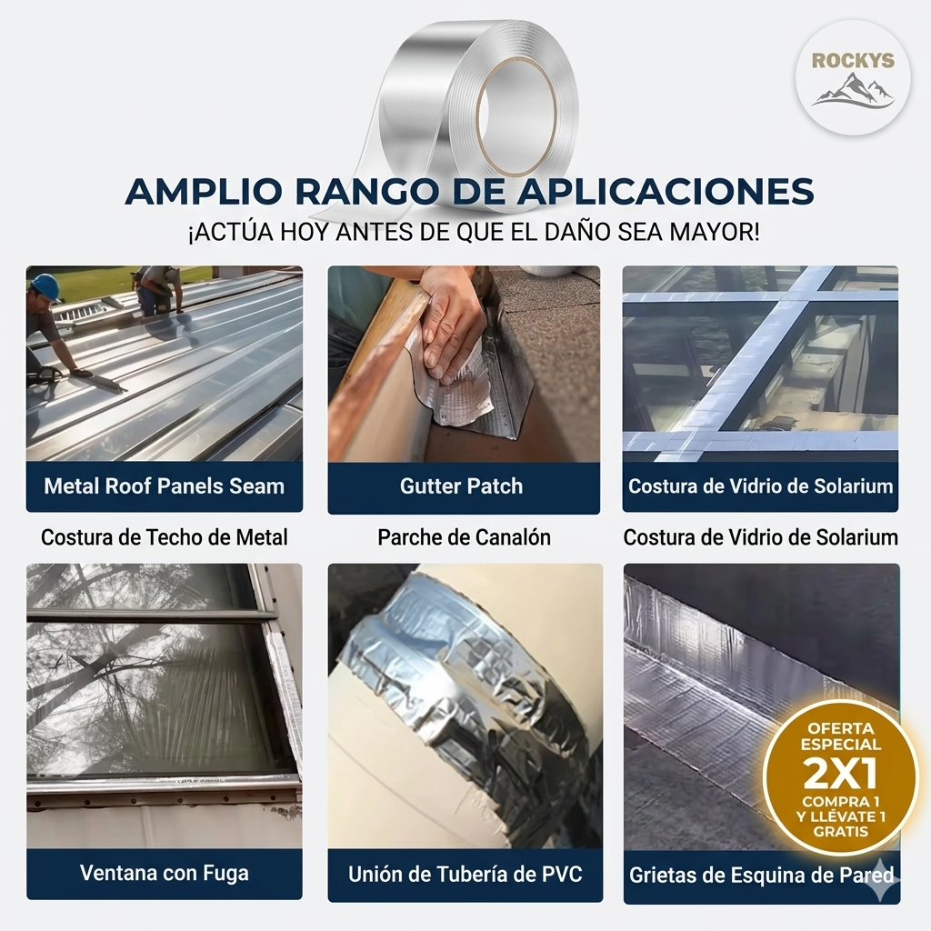 💥 Sistema Anti-Filtraciones Profesional 2 en 1 (Elimina goteras en minutos sin reparaciones costosas)