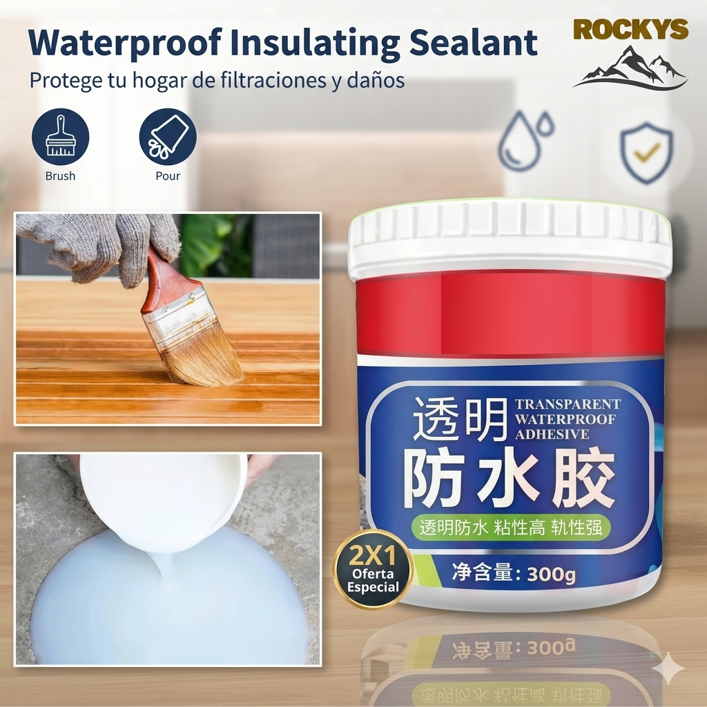 💥 Sistema Anti-Filtraciones Profesional 2 en 1 (Elimina goteras en minutos sin reparaciones costosas)