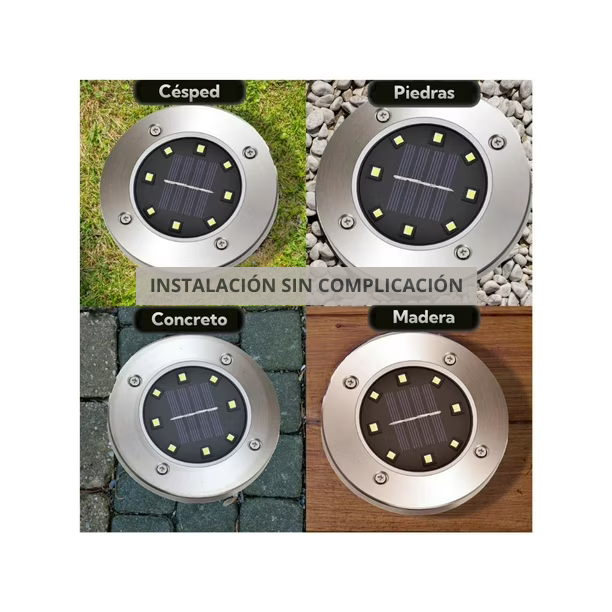 Pack x4 Luces LED Solares con Sensor de Movimiento